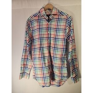 Vineyard Vines Cooper Shirt Long Sleeve Button Down Tattersall‎ Plaid Mens XS